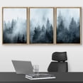 thumbnail image 2 of wall26 Framed Canvas Print Wall Art Set Film Grain Effect Fog Over Pine Tree Forest Nature Wilderness Modern Art Rustic Landscape Relax/Calm Cool for Living Room, Bedroom, Office - 16"x24"x, 2 of 5