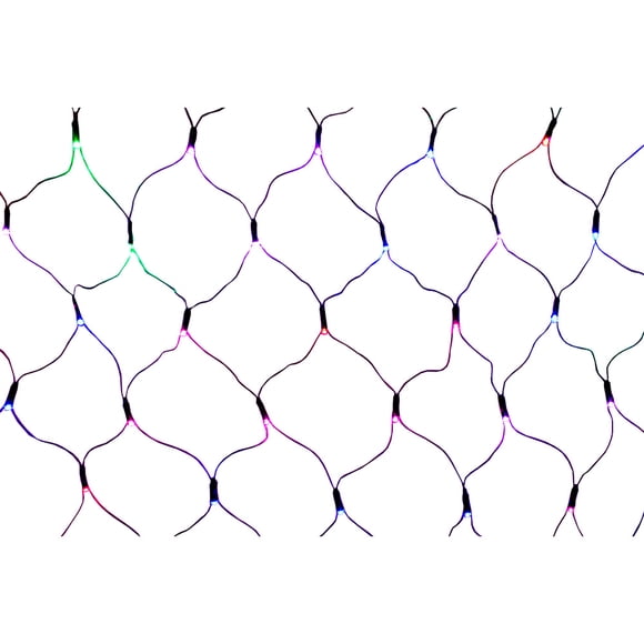 Red Luz Led Decorativa Importadora La Merced 160 Focos Multicolor 1.80 x 0.70 m 8 Funciones Cable Verde Paquete 6 pz Alta Resistencia