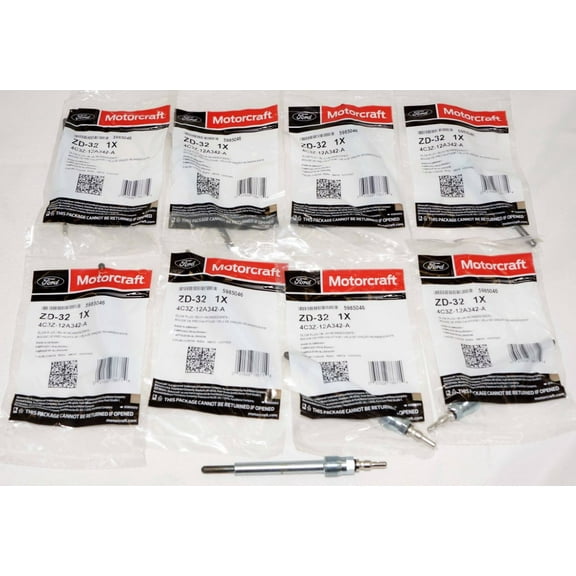 Motorcraft Glow Plug ZD32 Replaces ZD13, Pack of 8