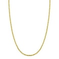 thumbnail image 6 of 10K Yellow Gold Solid Diamond Cut Rope Chain Necklace (3mm, 26"), 6 of 8