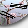 thumbnail image 3 of Designart 'Chinoiserie With Birds And Peonies Ii' Traditional Wall Clock, 3 of 5