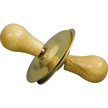 Rhythm Band Brass Cymbals With Knobs Finger Cymbals With Wood Knobs
