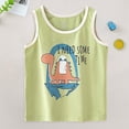 thumbnail image 2 of NIEWTR Kids Tank Tops for Boys Toddler 0-24M 2T 3T 4T 5T 6T Sleeveless T-Shirts Casual Loose Tees for Beach Vacation Summer Sleeveless Vests(B-Light Green,140.00), 2 of 5
