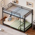 thumbnail image 4 of Aukfa Twin over Twin Metal Bunk Bed with Full-Length Guardrails for Kids and Teens, Quiet Design, Black, 4 of 8