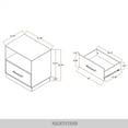 thumbnail image 4 of Castle Place Rustic Wood 1 Drawer Nightstand, Brown Oak, 4 of 8