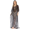 thumbnail image 5 of Sakkas P4 - LongKaftan Wilder Printed Design Long Semi Sheer Caftan Dress / Cover Up - tbk34-multi - OS, 5 of 5