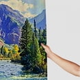 thumbnail image 3 of Orinice Forest Mountains River Bathroom Decor Set, Colorful Luxurious Graphic Print Polyester Fabric Shower Curtain with Hooks, 100% Polyester Washable Shower Curtain and Hooks Set 69x72, 3 of 7