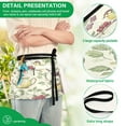 thumbnail image 4 of Yayeee Waist Apron with Pockets for Cooking Waterproof Half Server Aprons, Purple Birds Teapots, 4 of 7
