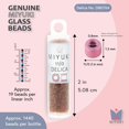 thumbnail image 3 of Miyuki Delica Seed Beads – Size 11/0 (1.6 mm), DB0764, Matte Transparent Dark Topaz, 7.2 g, Approx. 1440 Beads, 3 of 7