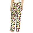 thumbnail image 3 of Uemuo Colorful Fruits Pattern Women's Wide Leg Palazzo Lounge Pants with Pockets Light Weight Loose Comfy Casual Pajama Pants-X-Large, 3 of 9