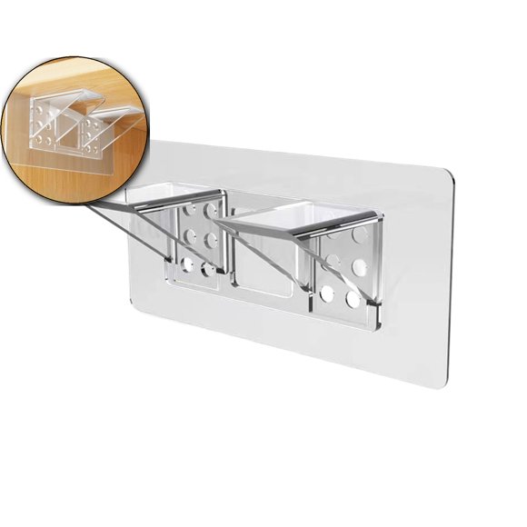 Dvruxg Adhesive Shelf Bracket, Punch Free Shelf Support Peg, Self Adhesive Support Shelf Bracket, Strong Load Bearing for Shelves Kitchen Cabinet Book Closet
