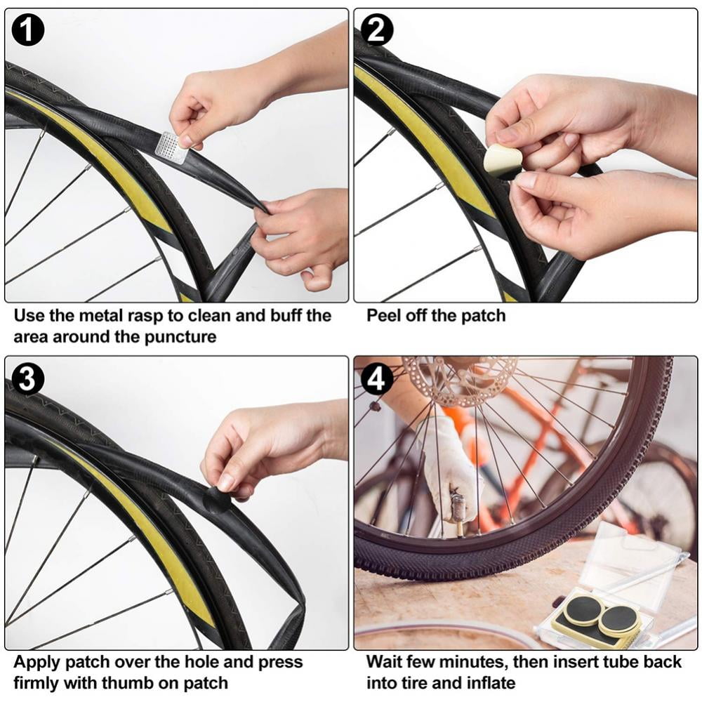 Bicycle Tire Repair Kit Set Brand New Portable Box Rubber Patch cycling Tool Set 