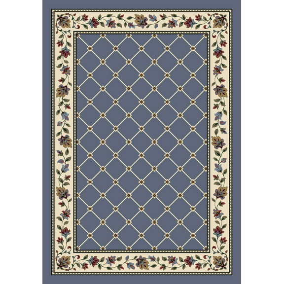 Milliken Signature Area Rug SYMPHONY LAPIS Symphony 07000 Petals Bulbs 10' 9" x 13' 2" Rectangle