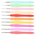 thumbnail image 3 of 10Pcs DIY Craft Crochet Hooks Kit Metal Knitting Crochet Needles with Rubber Handle, 3 of 8