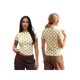 thumbnail image 3 of Camiseta de verano para mujer, estilo casual, corte ajustado, con estampado de lunares, cuello redondo y manga corta., 3 of 9