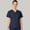 Navy Blue, variant on HeedFit Women’s V-Neck Scrub Top, Short Sleeve, Mesh Pockets, s, Black