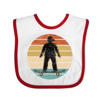 Inktastic Skateboarding Retro Sunset Skateboarder Boys Baby Bib