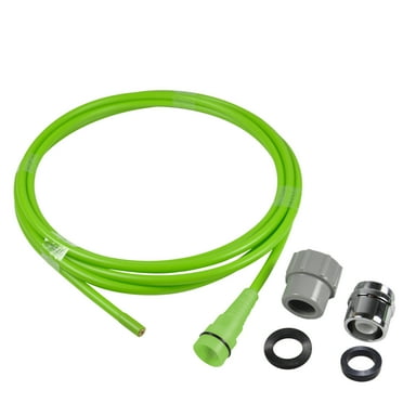 Danco Clear.It Drain Snake Water Handheld Jet Clog Remover Auger Tool, 10 ft., Green (10881)