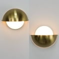 thumbnail image 5 of Claxy Gold Wall Sconce with Half Globe Milk Glass Shade, 5 of 7
