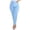 Blue, variant on Women High Waist Cropped Work Pants Solid Zipper Trouser Pant Casual Baggy Elastic Waist Trouser Wide Leg Pant With Pocket Fashion Pant Dress Pants for Women Business Casual High Waist