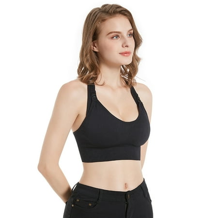 

PEASKJP Racerback Bras for Women Skin-friendly Pure Comfort Wireless Lace Longline Bralette Lightly Lined Convertible Bra Womens Lingerie Black X-L