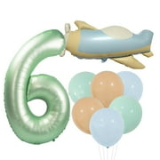 8pcs retro car fighter jet balloon 6airplane foil party decoration airplane theme balloon