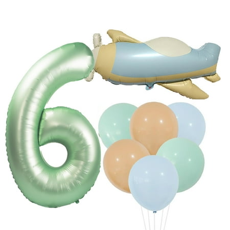 8pcs retro car fighter jet balloon 6airplane foil party decoration airplane theme balloon