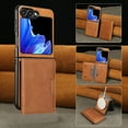 thumbnail image 7 of 2 In 1 Case for Samsung Galaxy Z Flip 7 with Kickstand, Detachable Magnetic PU Leather Wallet Case with Card Holder Slots Kickstand Protective Phone Cover Men Women for Samsung Galaxy Z Flip 7 - Brown, 7 of 7