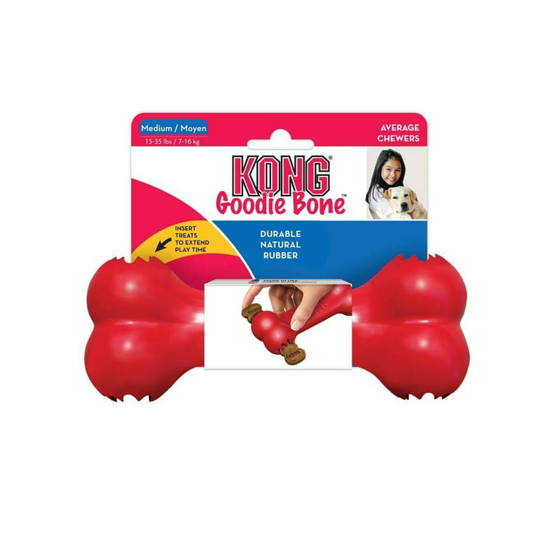 Kong Goodie Ribbon medium red Rubber Treat Toy for Dogs - Ziggy Pupps