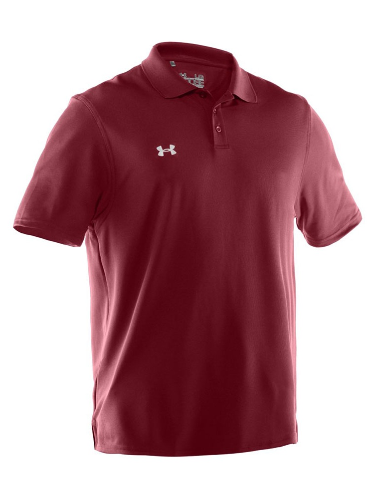 Men's UA Performance Team Polo Cardinal/White, SM