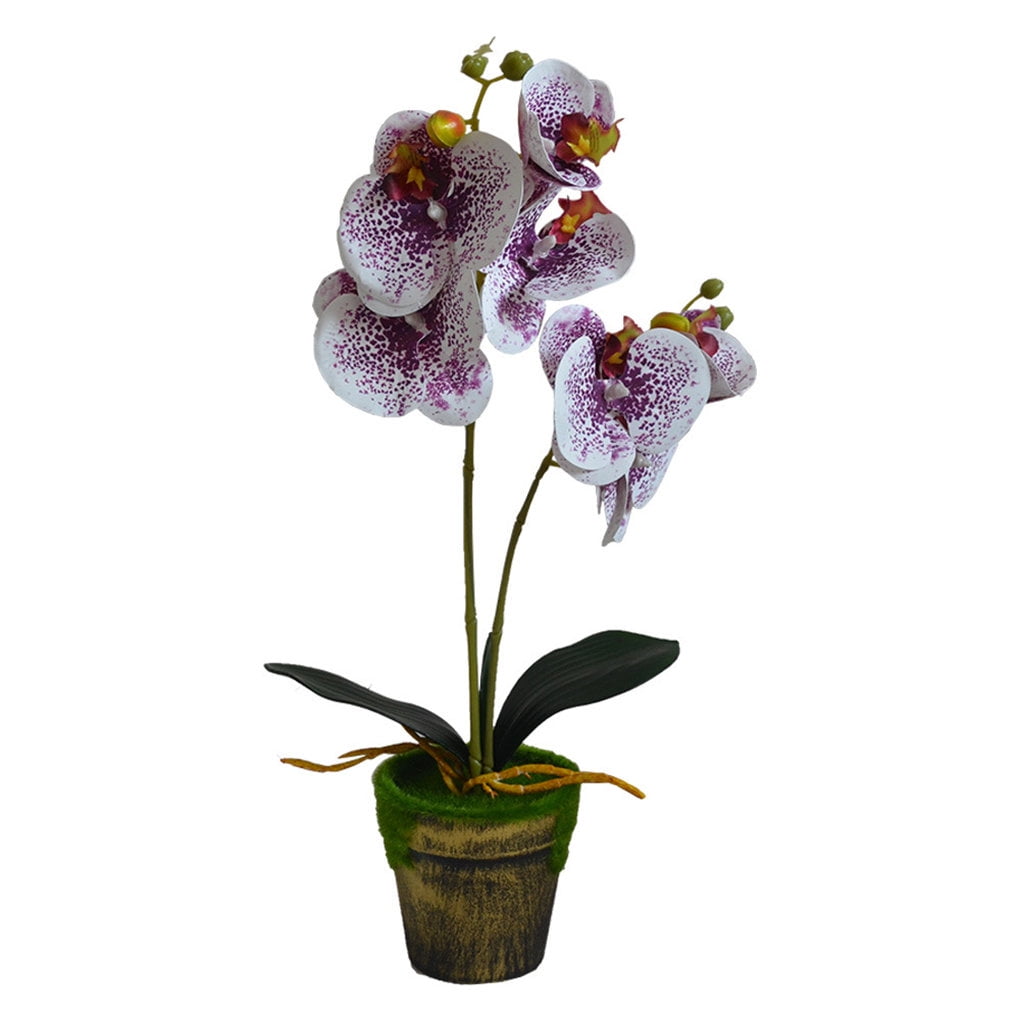 Worallymy Artificial Potted Orchid Flower Simulation