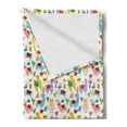 thumbnail image 2 of Animal Soft Flannel Fleece Throw Blanket, Nursery Playroom Pattern with Llama Alpaca Cactus and Leaves Design Childhood, Cozy Plush for Indoor and Outdoor Use, 50" x 60", Multicolor, by Ambesonne, 2 of 5