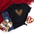 thumbnail image 1 of WILLBEST T-Shirts pour Femmes Valentines Day Imprimé Manches Courtes Col Rond T-Shirt Haut, 1 of 3