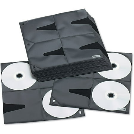 Vaultz Two-Sided CD Refill Pages for Three-Ring Binders, 25pk