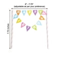 thumbnail image 3 of Efavormart Multi-Color Happy Birthday Cake Topper Banner Cake Bunting Garland Sign with Lavender Straws - 8" Tall, 3 of 11