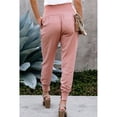 thumbnail image 3 of Pantalones de chándal para mujer Pantalones de chándal con dobladillo dividido de cintura alta elásticos casuales Pantalones de lápiz con cordón sueltos con bolsillos ANGGREK Otros, 3 of 6