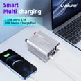thumbnail image 2 of 500 Watts Power Inverter for Vehicles, 12 V DC to 110V Car Inverter Converter with 2 AC Outlets+ 2 USB Chargers, LED Display for Phone, Laptop, RV, Truck, Home Backup, Camping Silver, 2 of 10