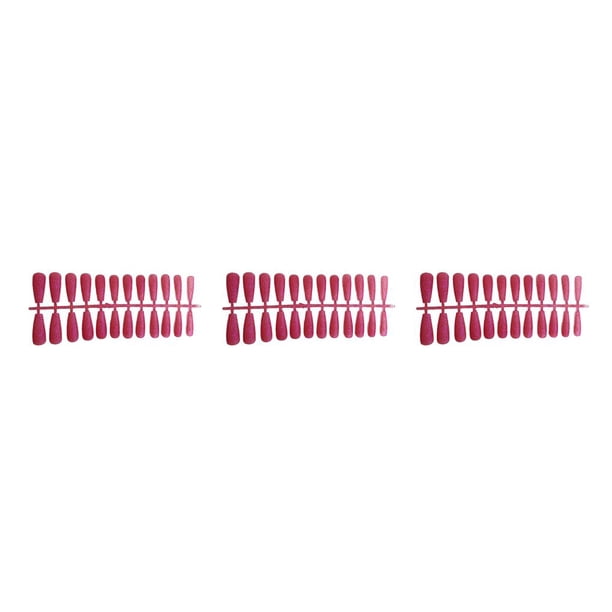 Seitruly 24 piezas de uñas postizas en polvo brillante en forma de T Type1 NO1