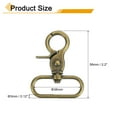 thumbnail image 2 of Uxcell 8 Pack Swivel Snap Hook, 38mm(1 1/2") Trigger Snap Heavy Duty Metal Lobster Claw Clasp Lanyard Clips for Straps Bags Belting Leathercraft, Bronze, 2 of 6