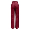 thumbnail image 6 of Sequin Pants Women 2026 Trendy Elastic High Waist Casual Flared Sparkly Pants Clubwear Dancewear, 6 of 6