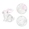 thumbnail image 4 of Jiibva Glass Rabbit Figurine Cute Crystal Rabbit Statue Tiny Animal Sculpture Art Animal Decor Ornament for Home Office, 4 of 7