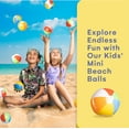 thumbnail image 3 of Top Race Mini Beach Balls Bulk Pack - 5 Inch Inflatable Rainbow Beachballs for Kids - Ideal Pool Toys, Centerpieces for Tables, Lake Toys, Beach Theme Party Decorations - 25 Pack, 3 of 8