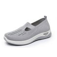 thumbnail image 3 of CAIXAI Walking Shoes Women Orthopedic Dress Shoes for Women Classic Mesh Knitted Woven Womens Shoes Sneakers Slip on Arch Support Platform Mary Janes Hands Free Walking Tennis Shoes, 3 of 5