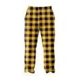 thumbnail image 6 of GrmtClth Mens Plush Warm Pajama Pants Fashion Flannel Fleece Soft Comfy Plaid Night Pants Fall Winter Thermal Cozy Pj Bottoms with Pockets Yellow S, 6 of 6
