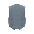 thumbnail image 5 of Frostluinai Denim Vest Top for Women Sleeveless V Neck Crop Jean Vests Button Down Casual Waistcoat Vests Vintage Going Out Tanks with Pocket, 5 of 6