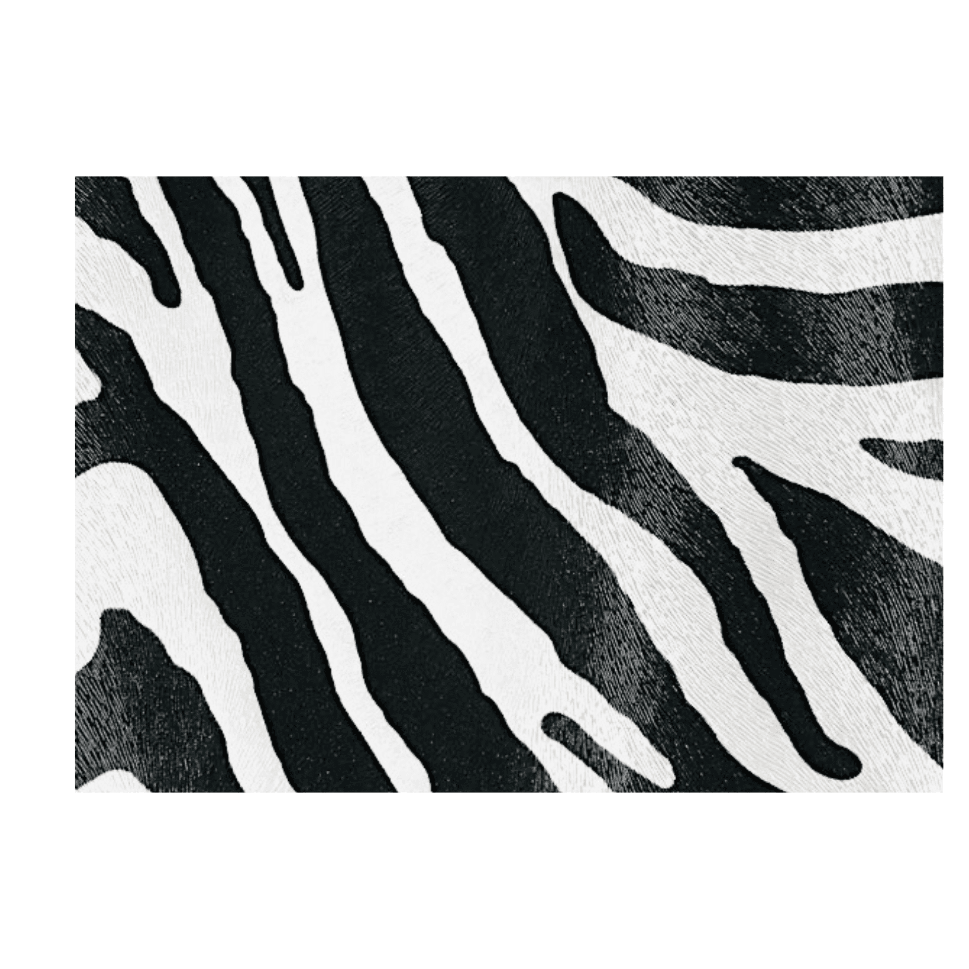 Fabrics Forever Zebra Black White Faux Leather Upholstery Fabric by the