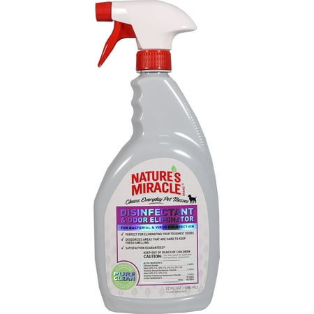 Nature's Miracle Dog Disinfectant & Odor Eliminator Spray, 32 (Best Way To Eliminate Dog Odor)