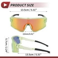 thumbnail image 4 of 1 Set Motorcycle Riding Goggles Anti-glare PC Tri-Acetyl Cellulos UV400 Shades Glasses for Men and Women Red Lens Clear Green Black Frame, 4 of 6