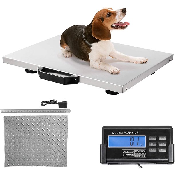 VEVOR Digital Livestock Scale 440Lbs x 0.2Lbs Pet Vet Scale 20.5x16.5