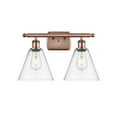 thumbnail image 2 of Innovations Lighting  Berkshire - 2 Light 18" Bath Vanity Light Antique Copper Finish/Clear, 2 of 5